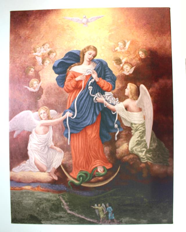 Quadro Maria Che Scioglie I Nodi Quadro maria che scioglie i nodi su tela cm 25x20 Quadretti | Semprini