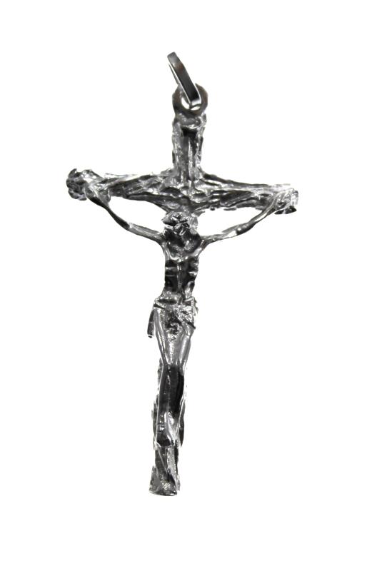 croce  con corpo in argento cm 4,7