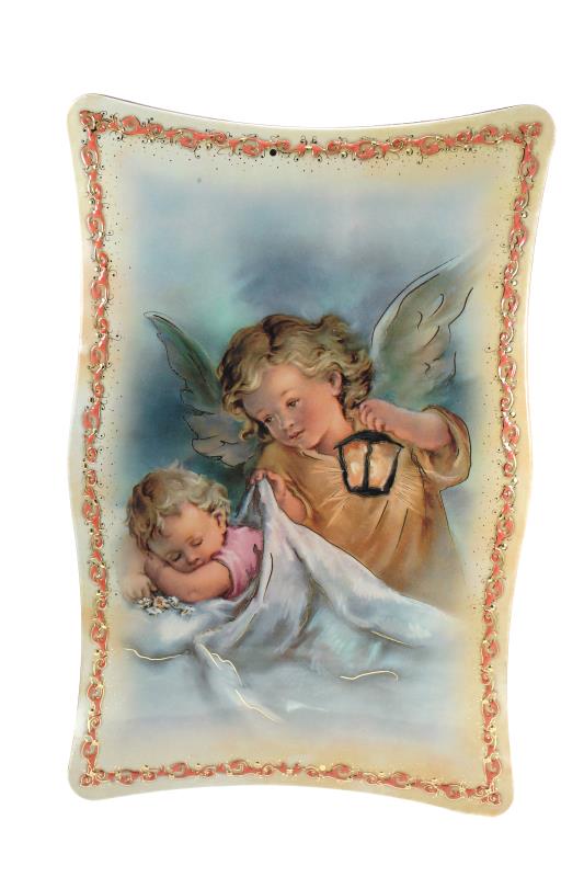 quadro con immagine oro a caldo 39x26 cm angelo di dio