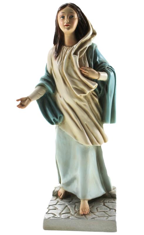 statua maria di nazaret cm 28 resina