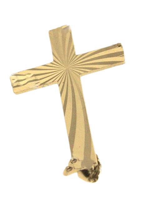 croce in oro cm 2,5 con spilla