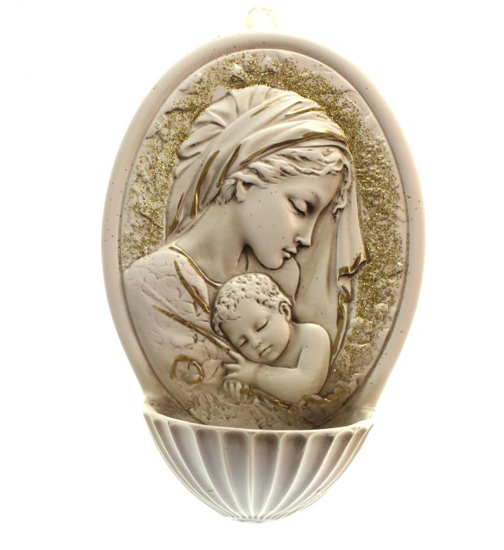 acquasantiera decorativa cm 14 maternita