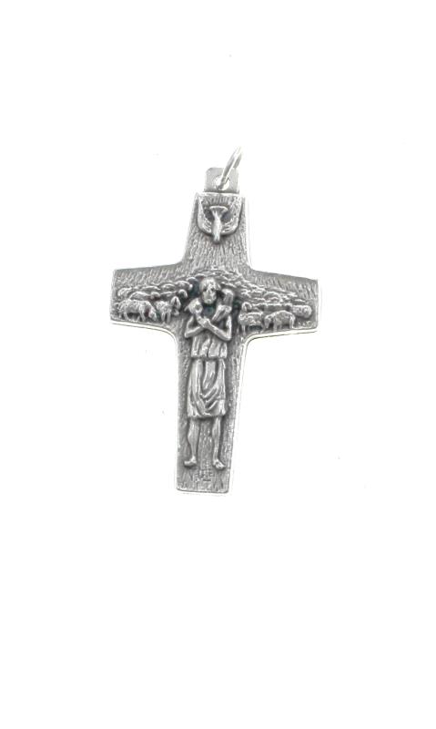 croce papa francesco originale fedeli altezza cm 2,6