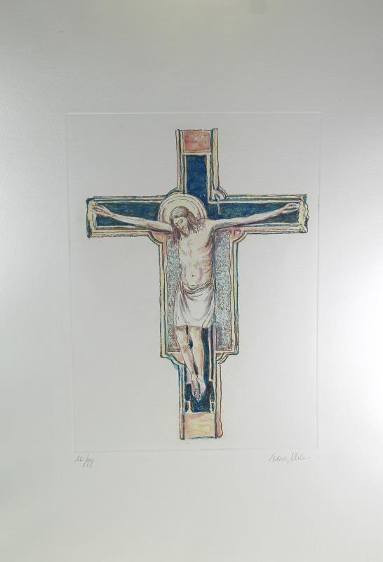 crocifisso giotto acquarello