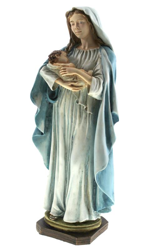 statua madonna con bambino cm 22