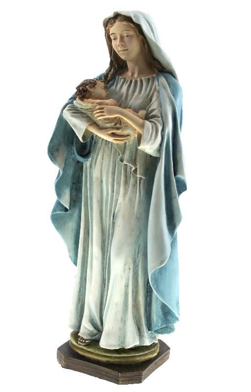 statua madonna con bambino cm 30