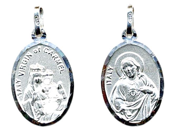 medaglia in argento scapolare 2,5 cm