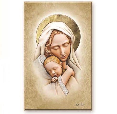 quadro madonna con bambino 37x23 cm
