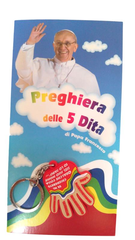 portachiave preghiera 5 dita papa