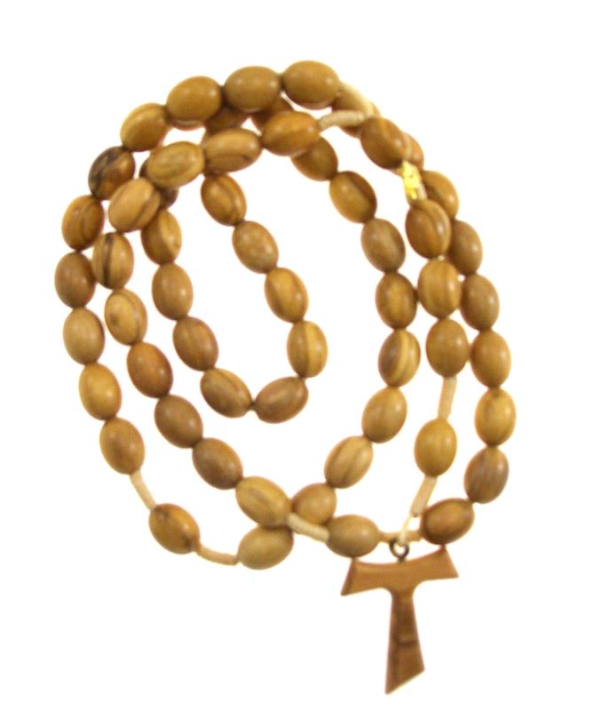 rosario in corda e grano ulivo 12 mm