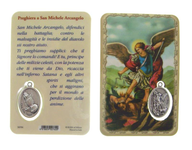 santino s.michele arcangelo con medaglia