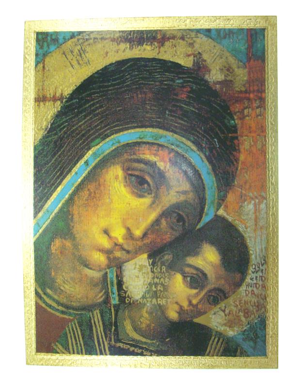 tavola foglia oro formato 27x37 cm madonna di kiko arguello