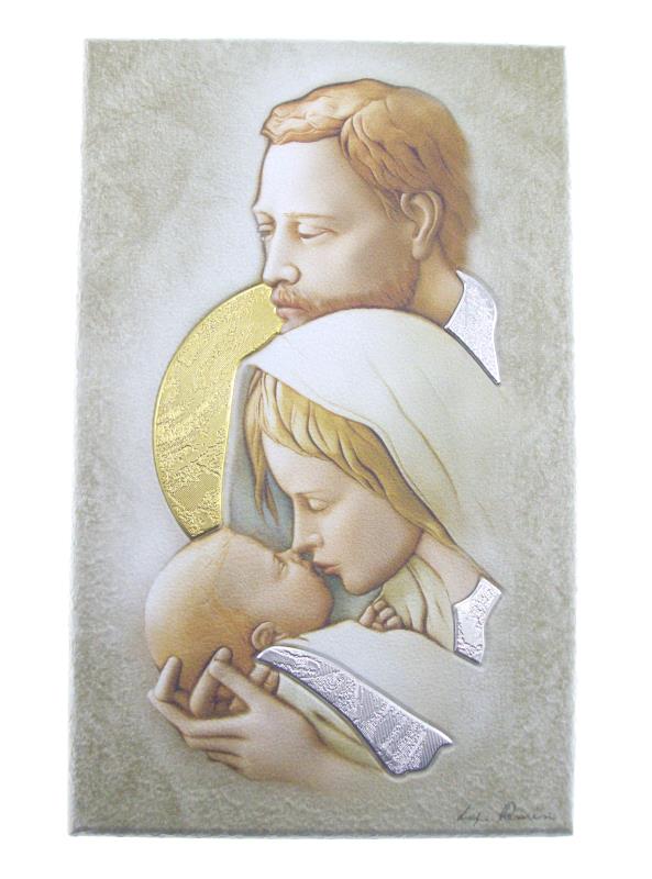 quadro sacra famiglia 28x17 cm