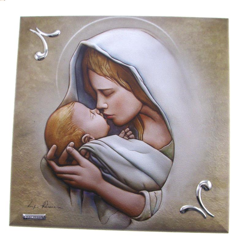 quadro maternita 30x30 cm