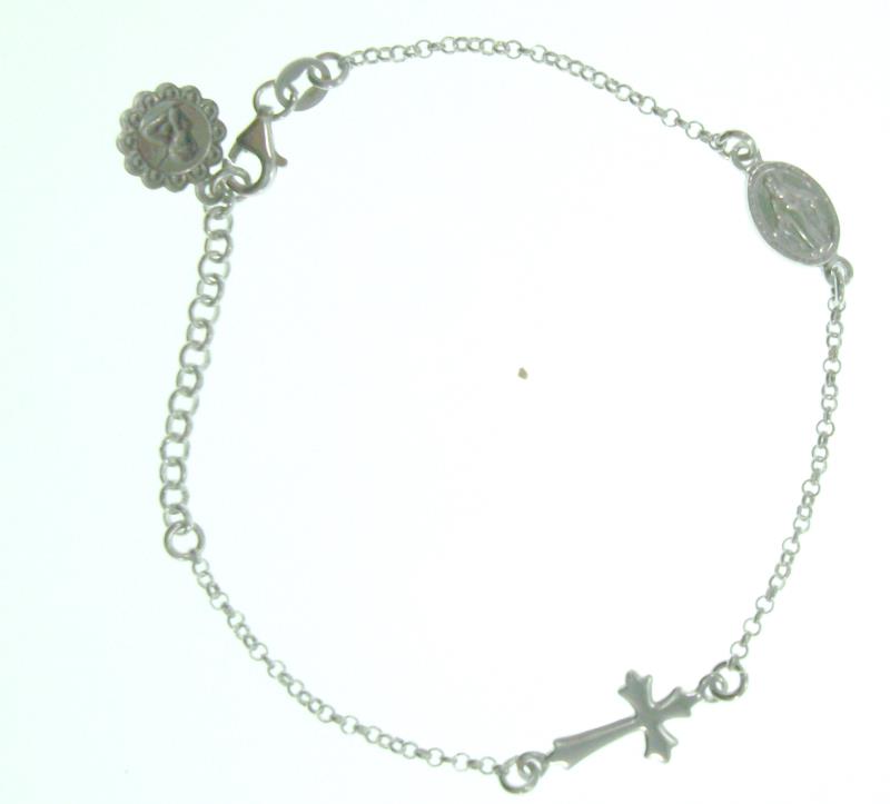 braccialetto in argento croce