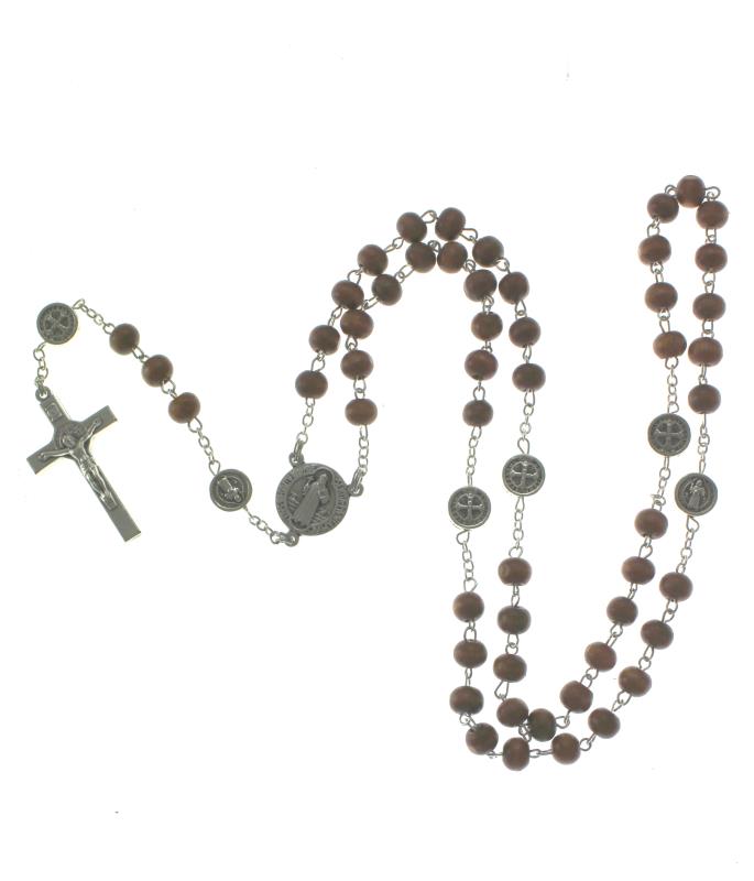 rosario di san bendedetto in legno
