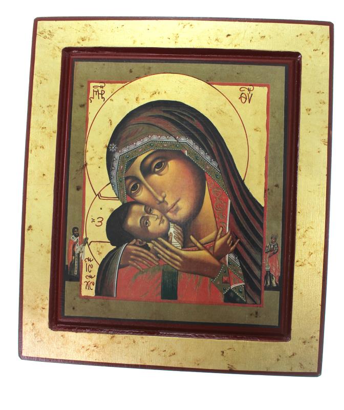 icona madonna con bambino 25x22 cm