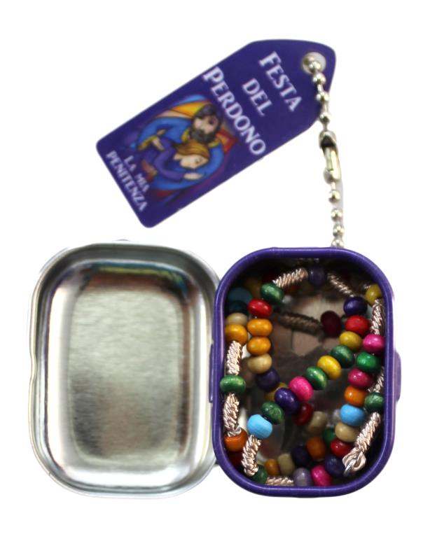 mini rosario con scatolina ricordo per sacramenti penitenza