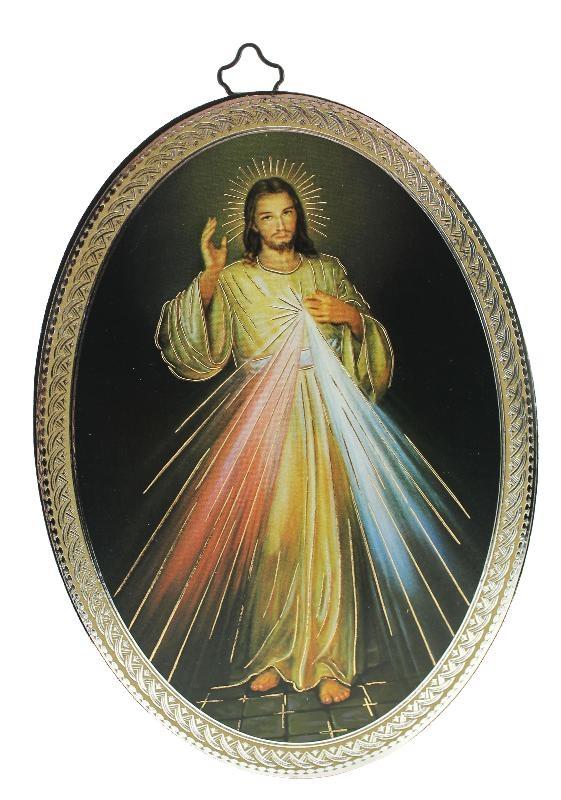 quadro ovale 20x28 cm gesu misericordioso