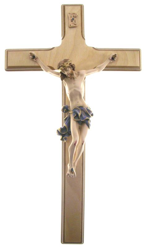 crocifisso legno e resina 31 cm