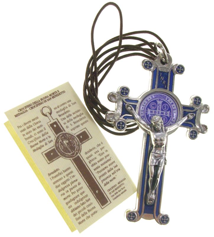 Medaglia di San Cristoforo/San Michele/San Benedetto con Ciondolo Croce Religiosa Collana in Argento Sterling 925 Chic Santo Patrono Ciondolo Gioielli Regalo