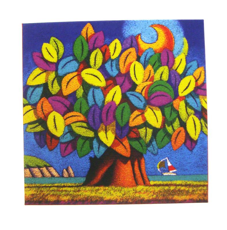 quadretto albero della felicita 10x10 cm