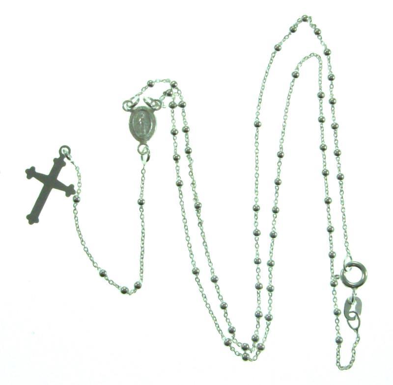 rosario in argento con chiusura 2,5 mm