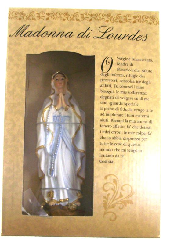 statua madonna di lourdes cm 12 confez.