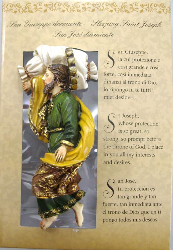 statua san giuseppe dormiente cm 20