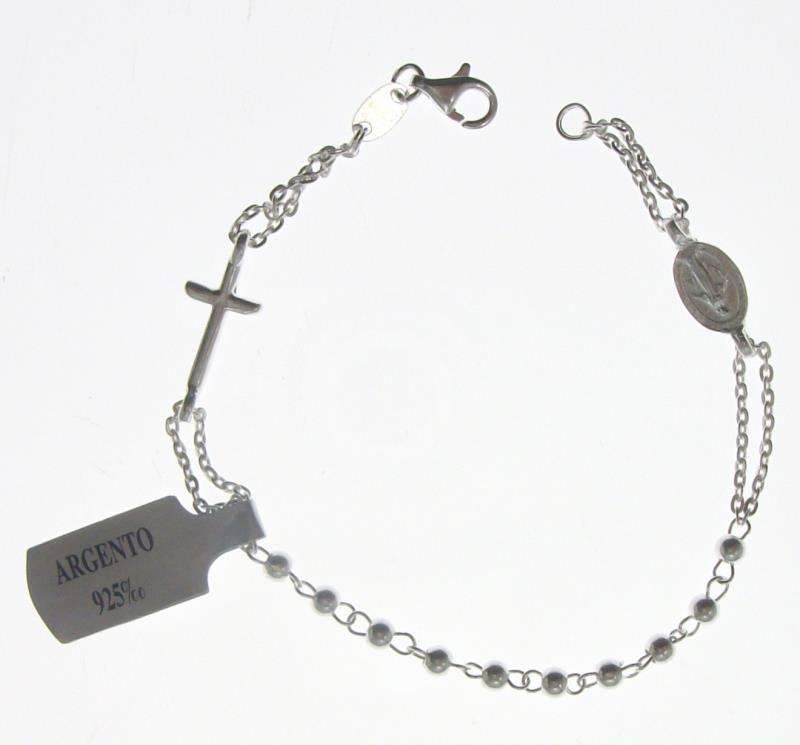 braccialetto rosario in argento 925