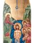 icona dipinta battesimo di gesu cm 120x50
