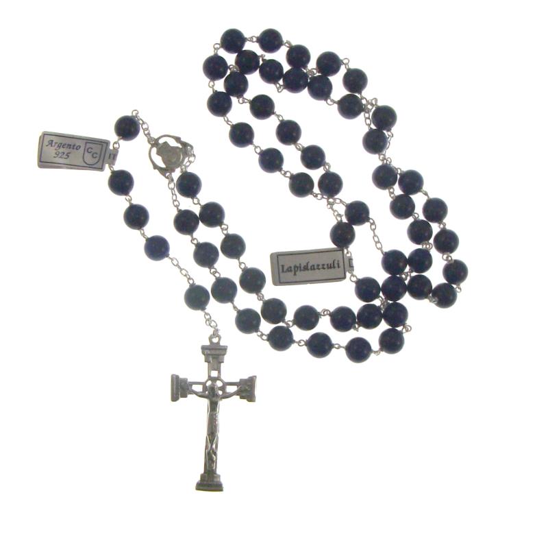 rosario in argento con pietre lapis