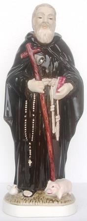 statua sant''antonio abate cm 34 ceramica