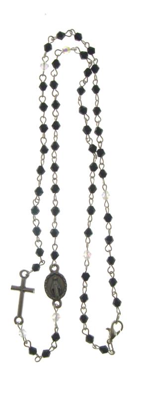 collana rosario girocollo nero