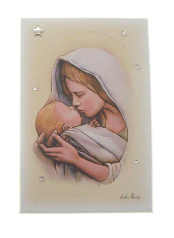 quadro madonna con bambino 10x15 cm