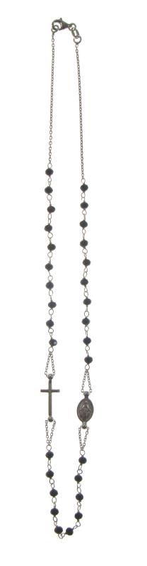 collana rosario argento