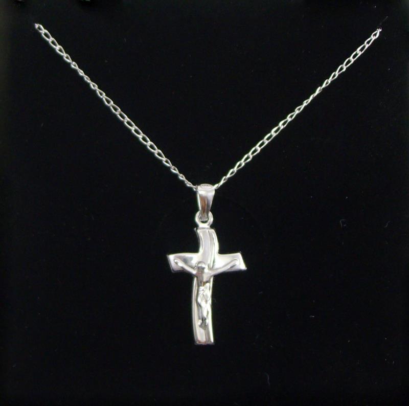 catena con crocifisso in argento 925 cm 3