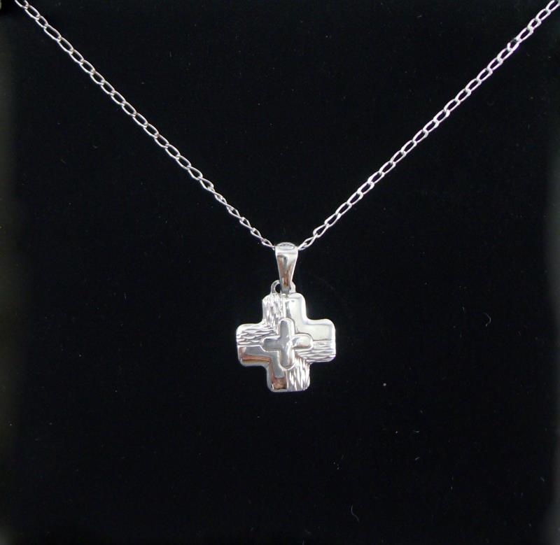 catena con crocifisso in argento 925 cm 1,8