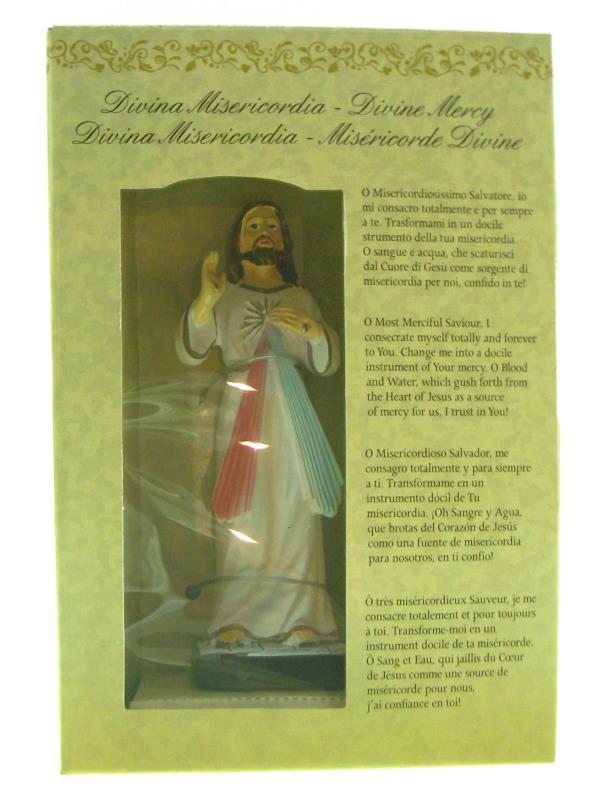 statua gesu misericordioso cm 12 confezione regalo