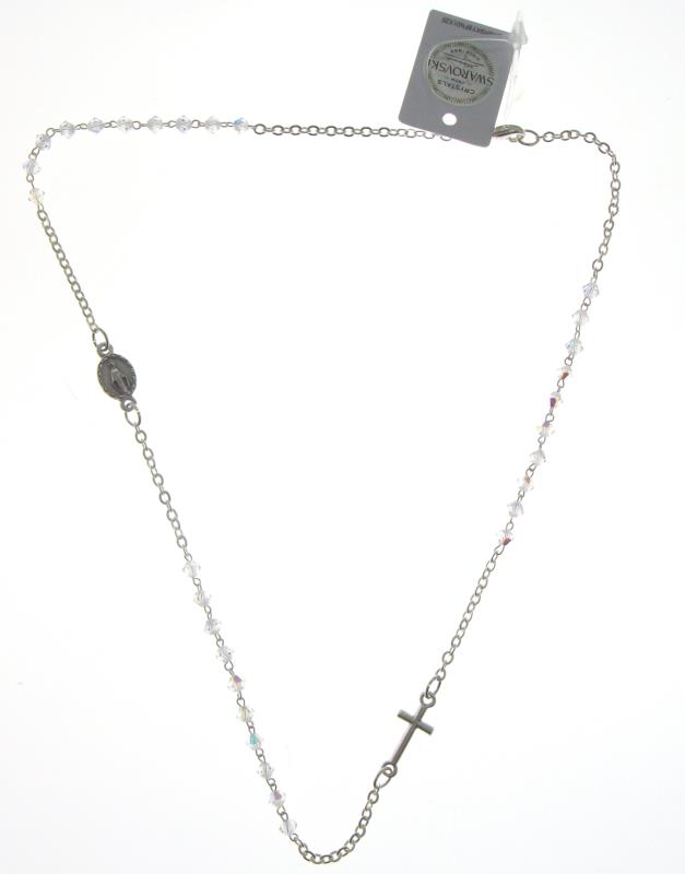 collana rosario swarovsky trasparente