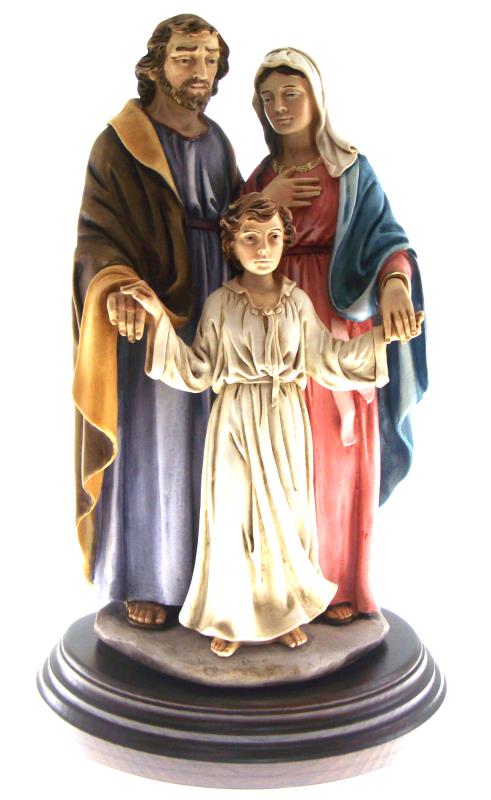 statua sacra famiglia cm 35