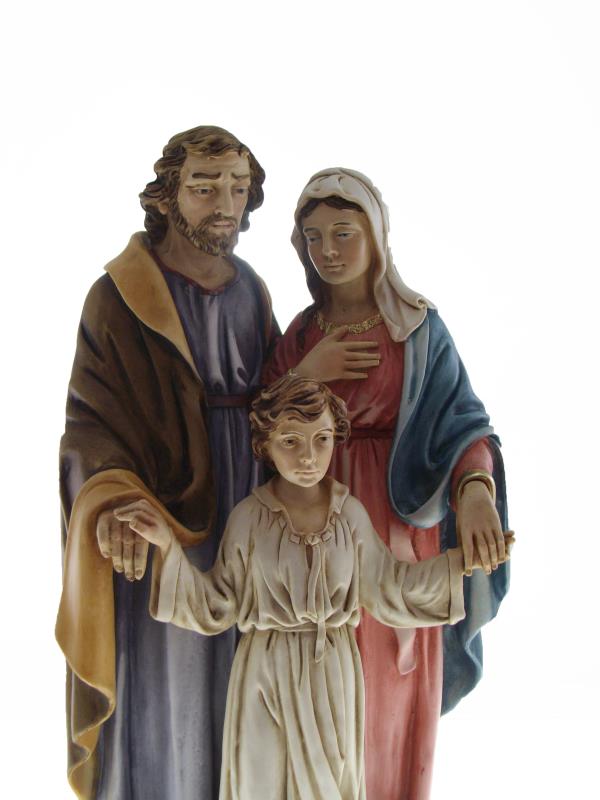statua sacra famiglia cm 35