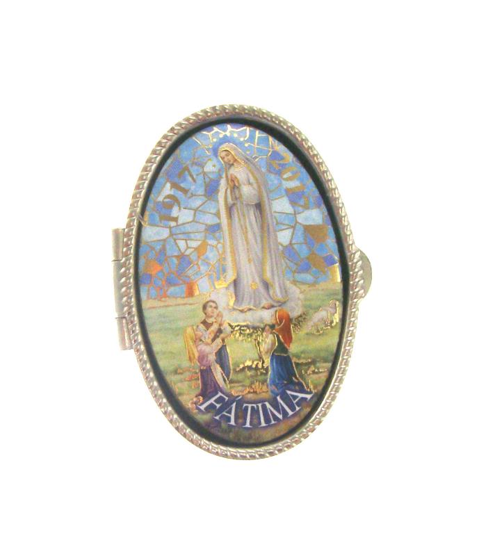 Scatolina porta pillole cm 3x4 5 madonna di fatima Rosari