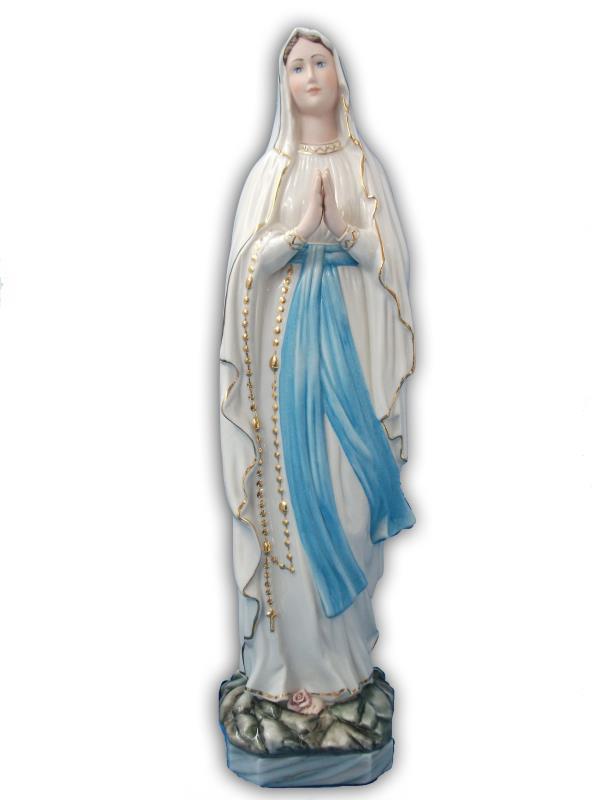 statua madonna di lourdes in porcellana cm 48