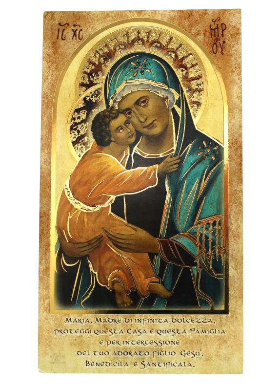 benedizioni casa conf. 100 pz formato 8x15 madonna con bambino icona