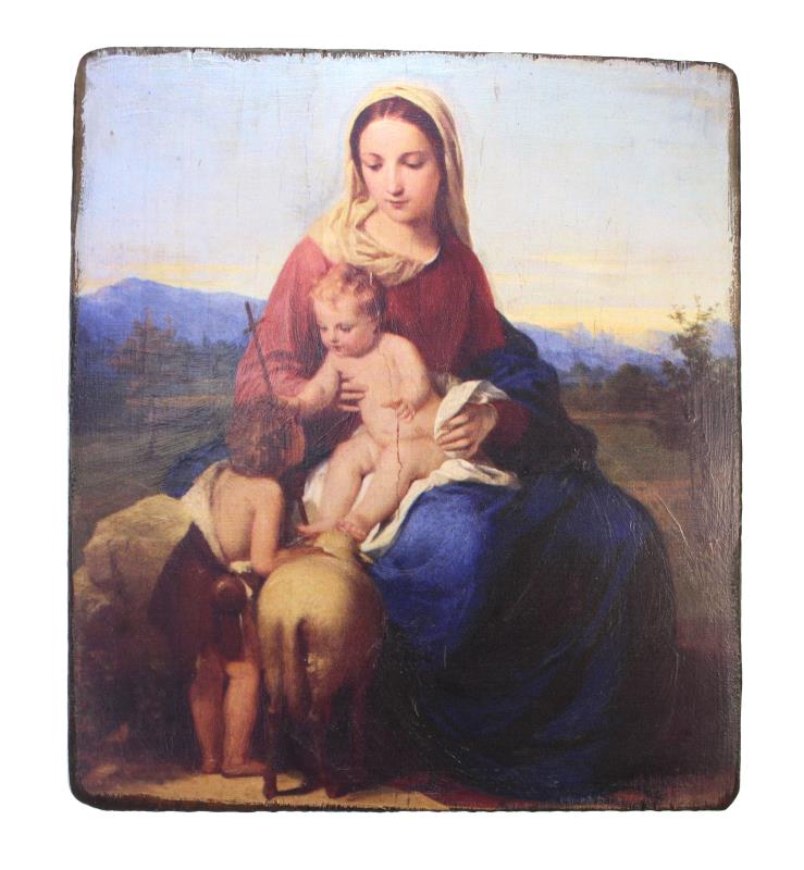 quadro madonna con bambino cm 22x25
