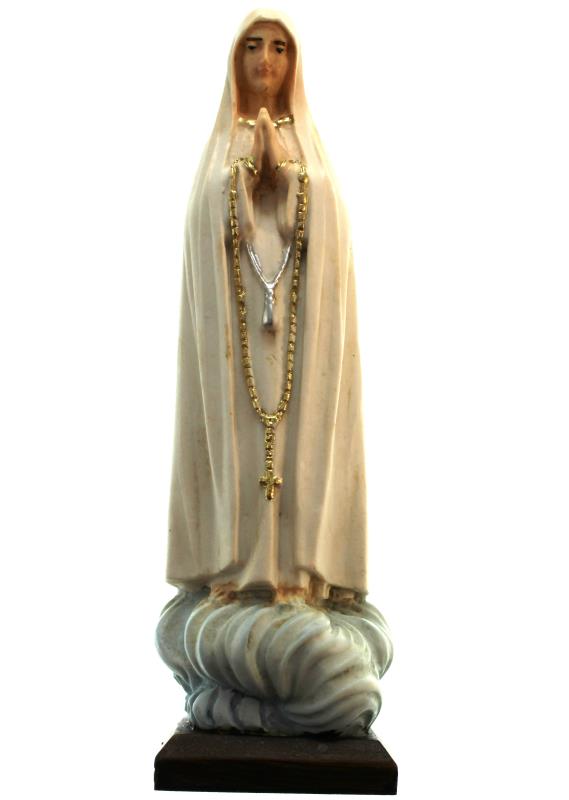 statua madonna di fatima in resina cm 15