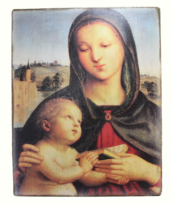 quadro madonna pasadena raffaello cm 27x34