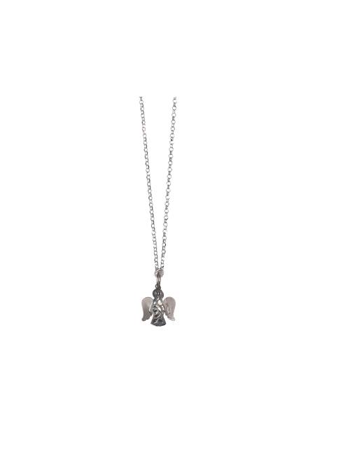 collana in argento con angelo traforato