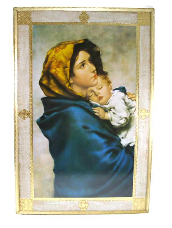 quadro madonna ferruzzi foglia oro cm 16x21